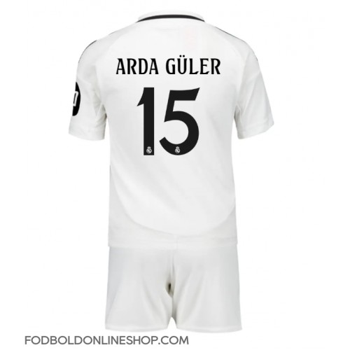 Real Madrid Arda Guler #15 Hjemme Trøje Børn 2024-25 Kortærmet (+ Korte bukser)